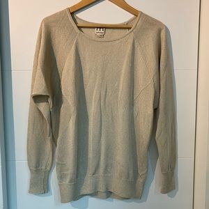Haute Hippie Gold Glitter Sweater (Size XS)